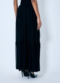 Saint Laurent Women Ruffled Silk Skirt