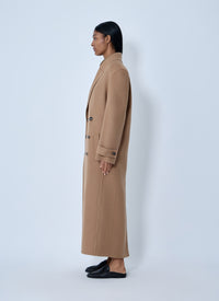 Saint Laurent Women Brushed Cashmere-And-Wool-Blend Coat