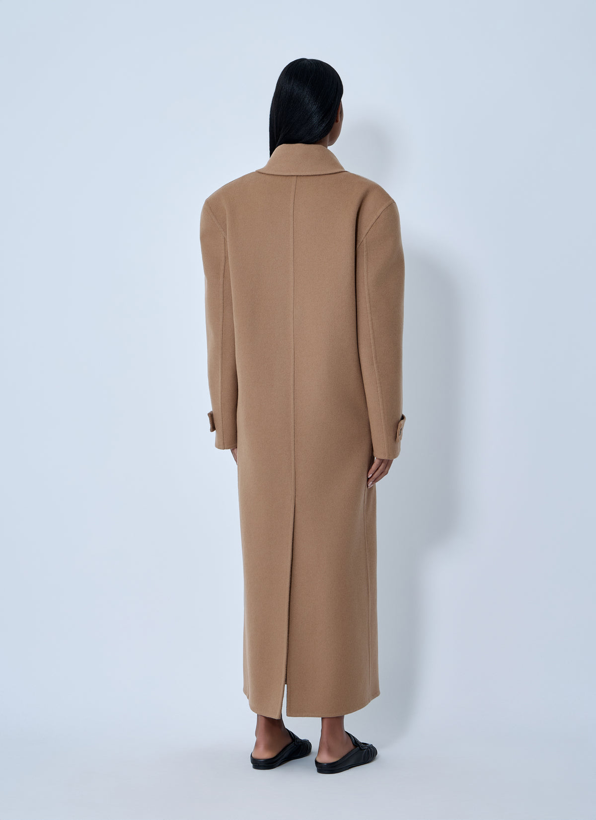 Saint Laurent Women Brushed Cashmere-And-Wool-Blend Coat