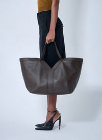 Saint Laurent Saint Laurent Women Large Y-Shaped Leather Tote Bag