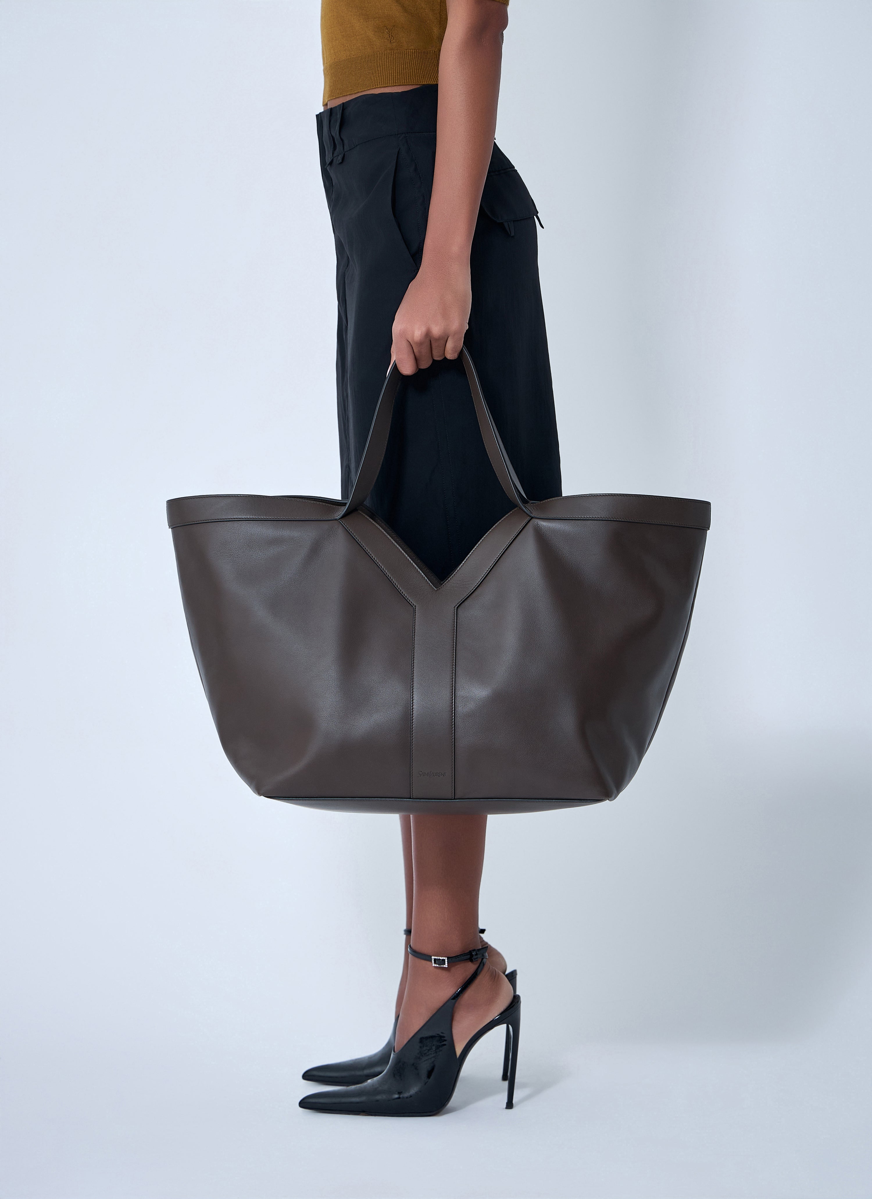 Saint Laurent Saint Laurent Women Large Y-Shaped Leather Tote Bag
