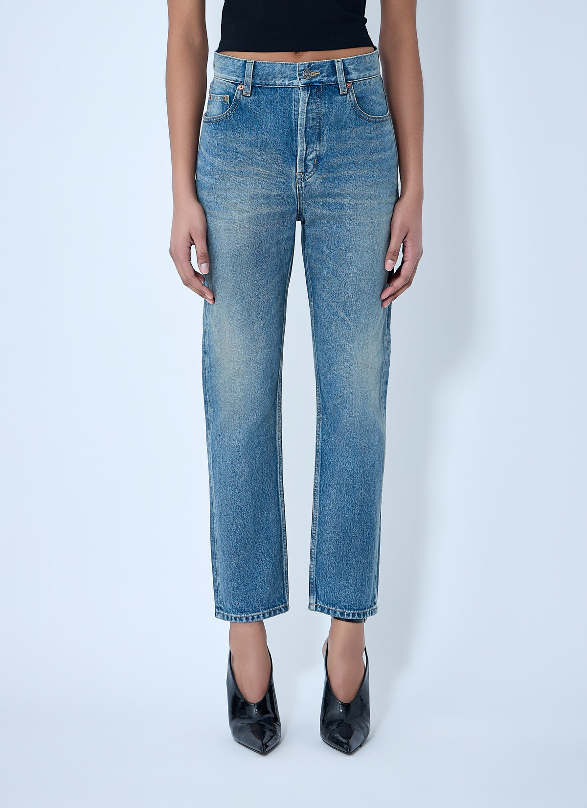 Saint Laurent Saint Laurent Women 90S High-Rise Cropped Slim Jeans