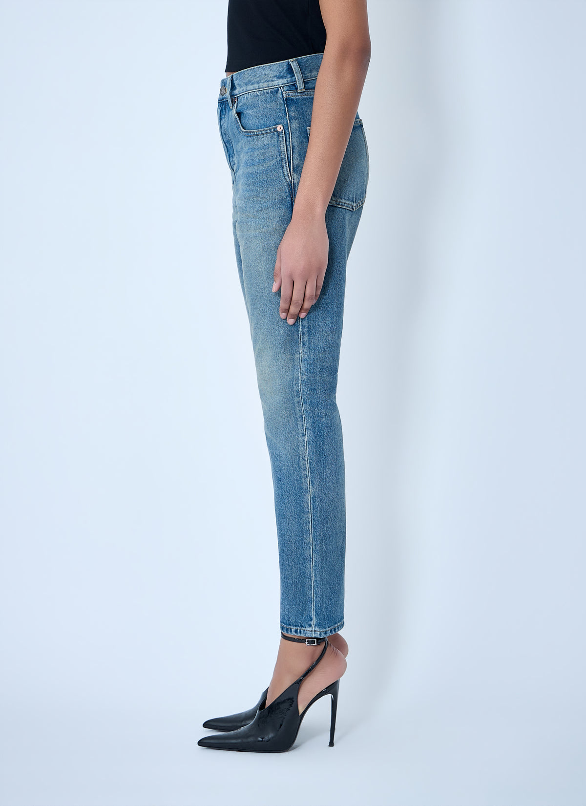 Saint Laurent Saint Laurent Women 90S High-Rise Cropped Slim Jeans