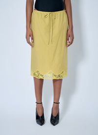 Saint Laurent Women Laced Half-Slip Skirt