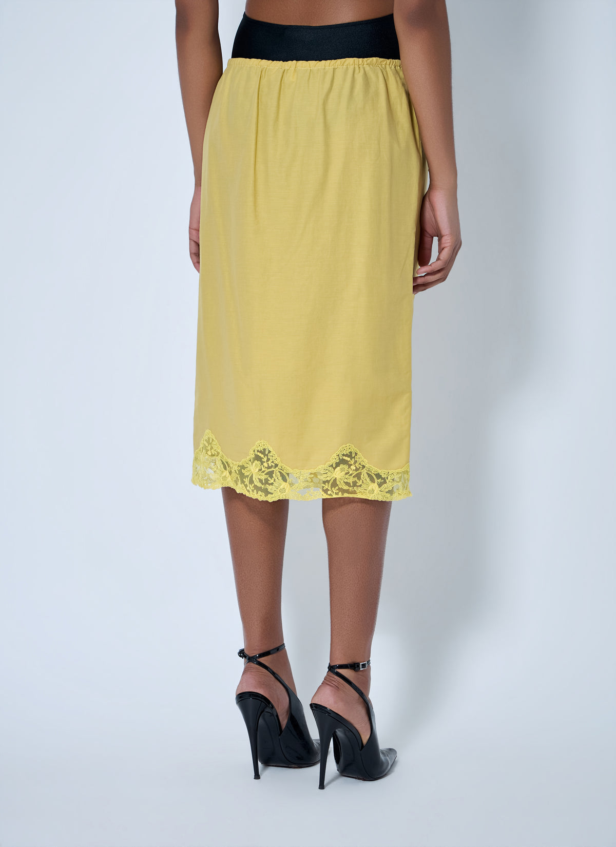 Saint Laurent Women Laced Half-Slip Skirt