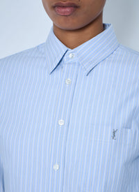 Saint Laurent Saint Laurent Women Striped Cotton Poplin Shirt