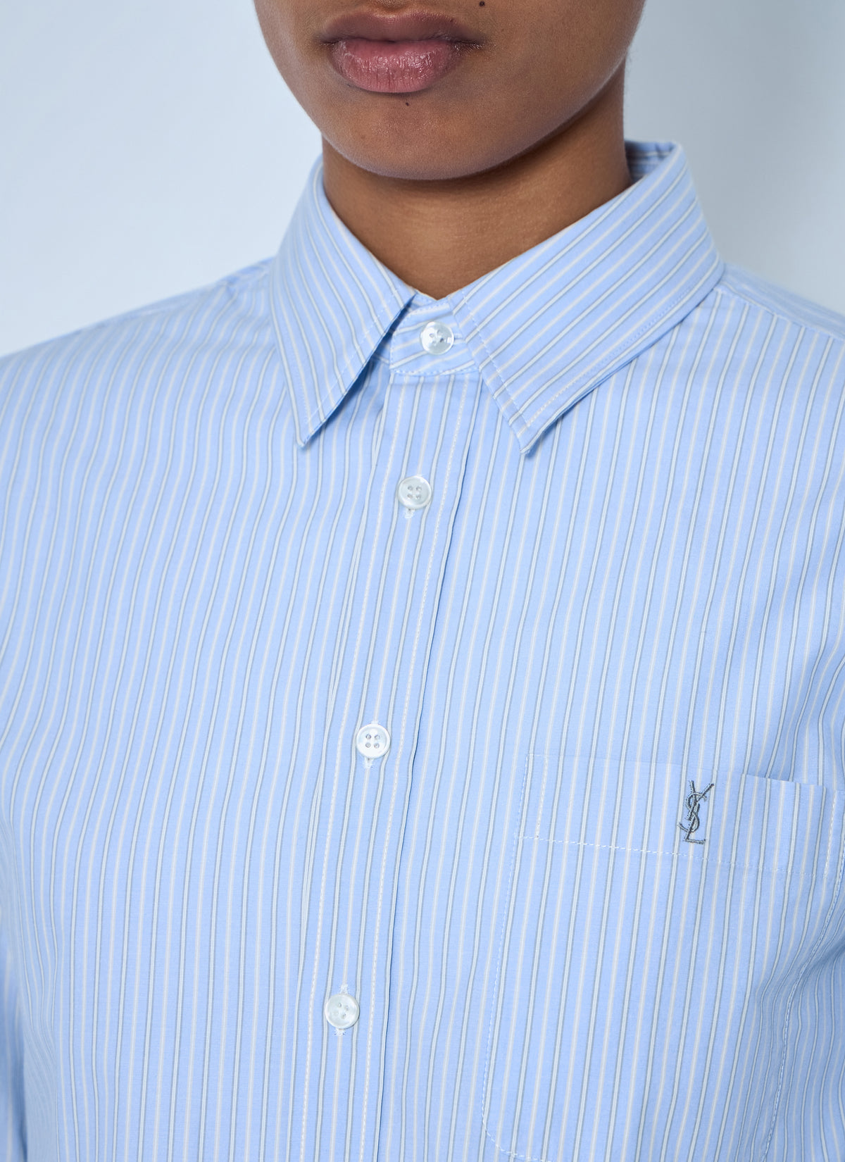 Saint Laurent Saint Laurent Women Striped Cotton Poplin Shirt