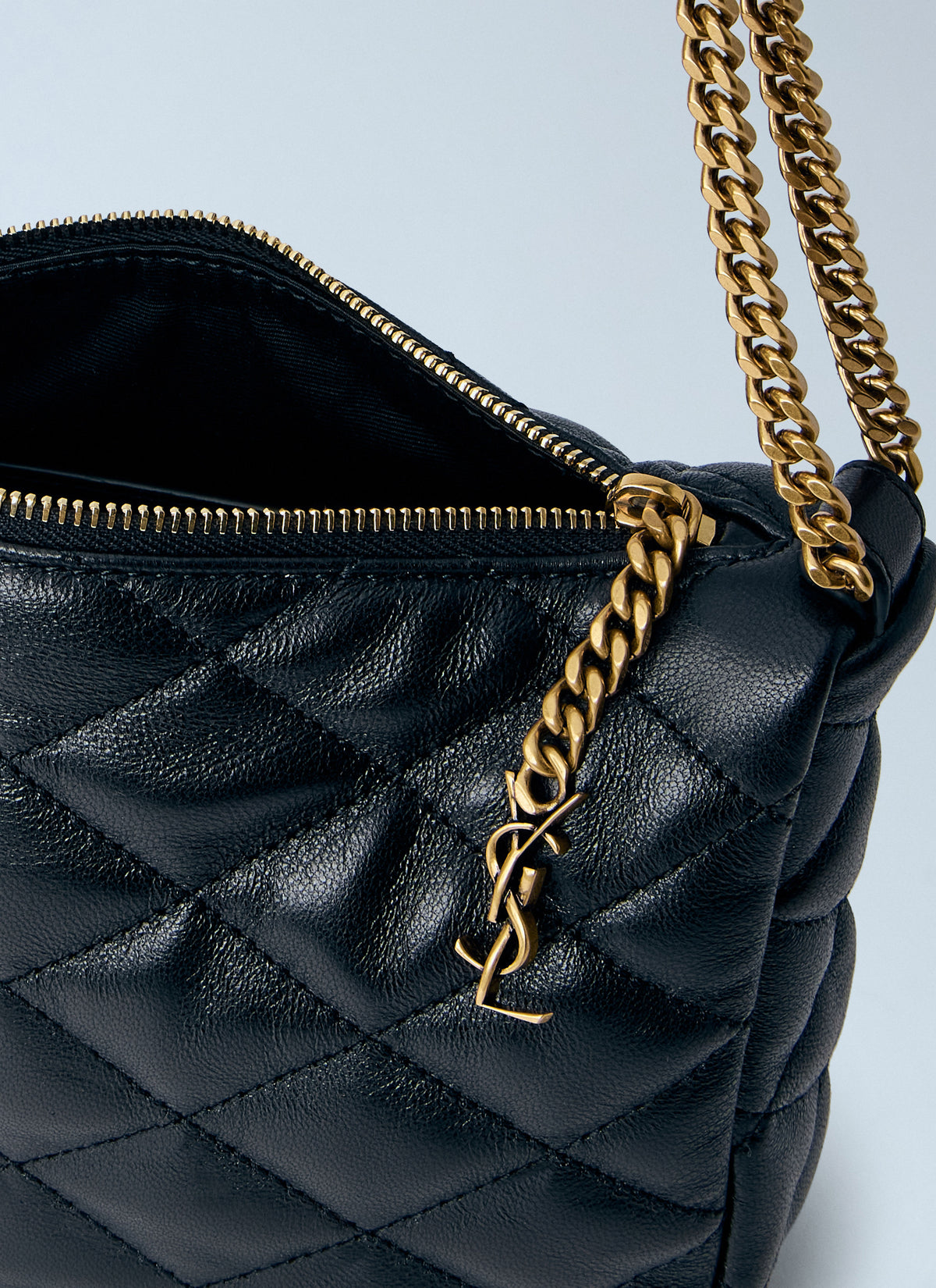 SAINT LAURENT Saint Laurent Women Quilted Leather Chain Bag
