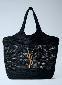 Saint Laurent Women Rafia Icare Tote Bag