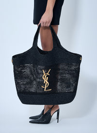 Saint Laurent Women Rafia Icare Tote Bag