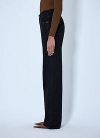 Saint Laurent Women V-Waist Long Baggy Jeans