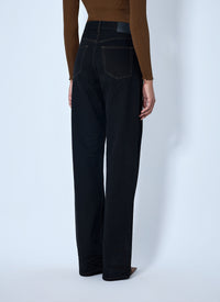 Saint Laurent Women V-Waist Long Baggy Jeans