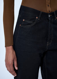 Saint Laurent Women V-Waist Long Baggy Jeans