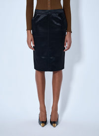 Saint Laurent Women Cassandre Pencil Skirt