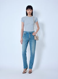 Saint Laurent Women Mid-Rise Straight Jeans