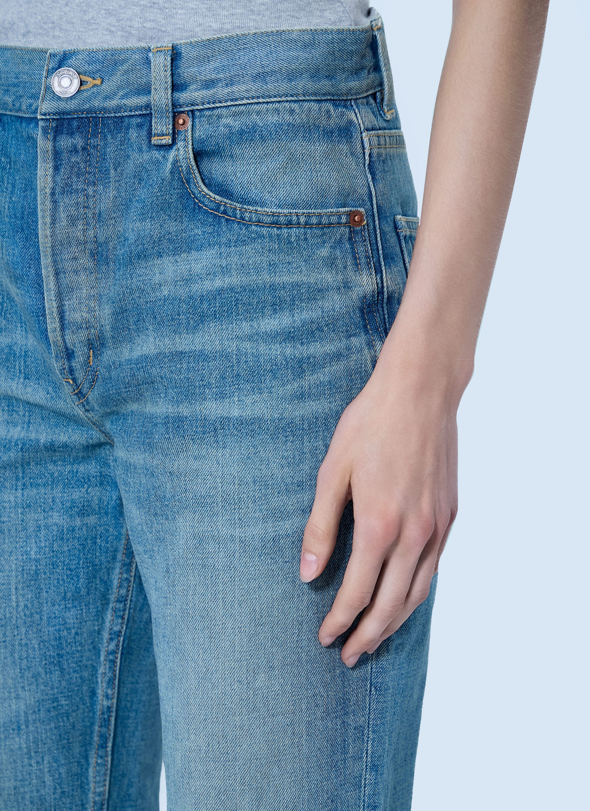Saint Laurent Women Mid-Rise Straight Jeans