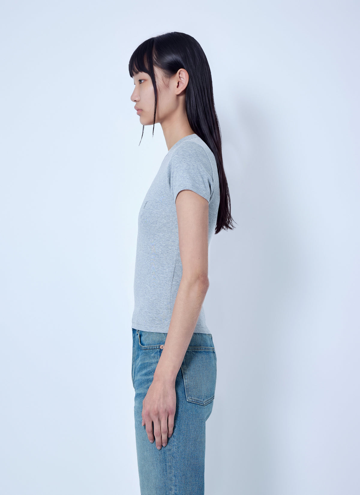 Saint Laurent Women Cassandre Fitted T-Shirt