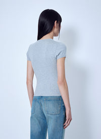 Saint Laurent Women Cassandre Fitted T-Shirt