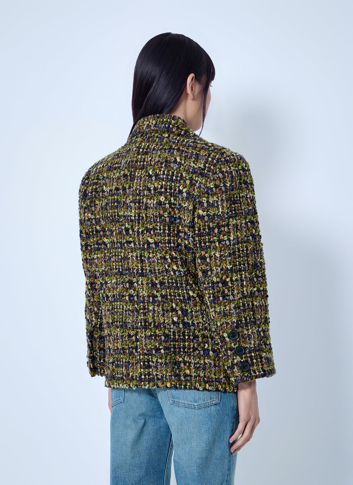Saint Laurent Women Single-Breasted Jacket In Tweed