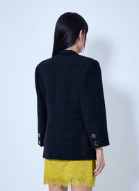 Saint Laurent Women Single-Breasted Jacket In Tweed