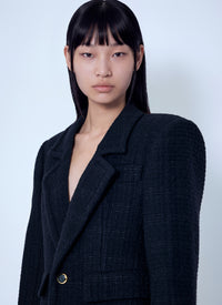 Saint Laurent Women Single-Breasted Jacket In Tweed