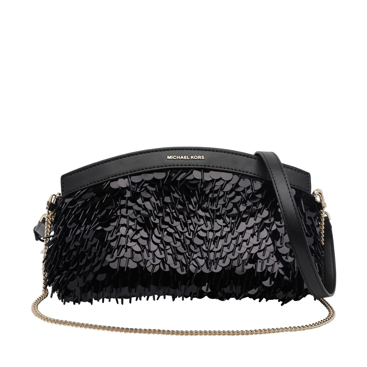 Michael Michael Kors Michael Michael Kors Women Small Athena Convertible Clutch With Metallized Sequines