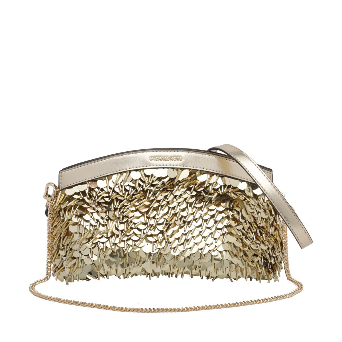 Michael Michael Kors Michael Michael Kors Women Small Athena Convertible Clutch With Metallized Sequines