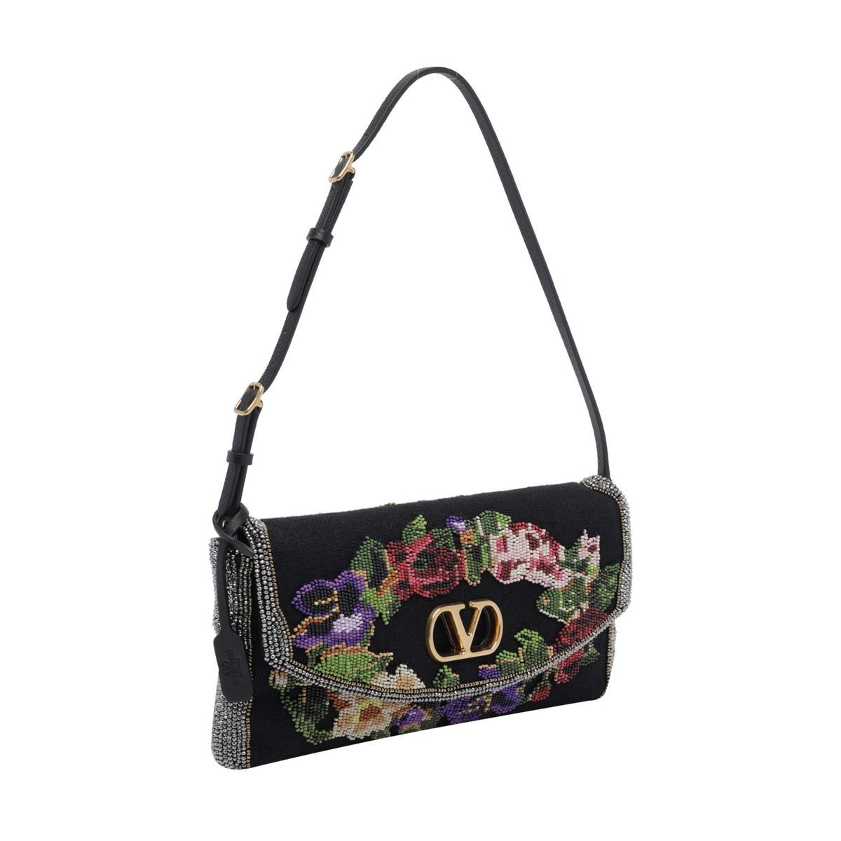 Valentino Garavani Women Small Embroidered Devain Shoulder Bag