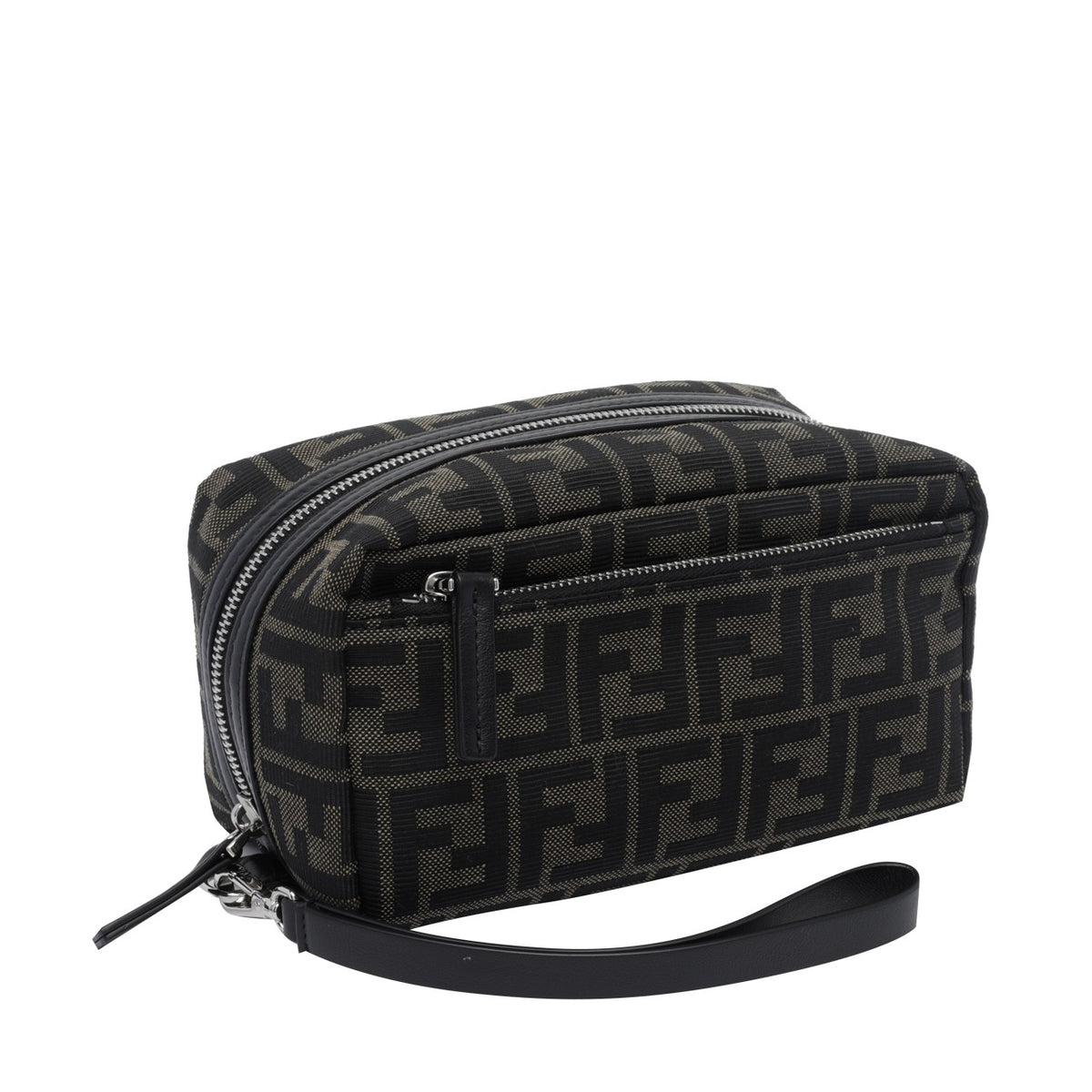 Fendi Men Small Ff Logo Double Zip Beauty Case