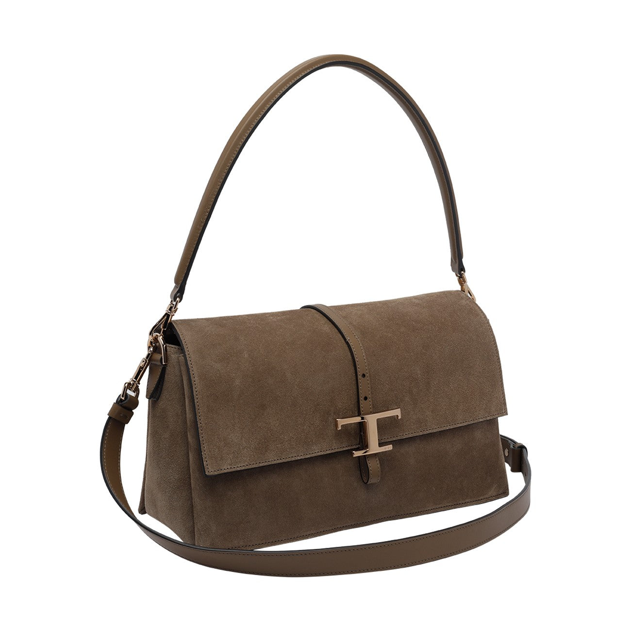 Tod's Tod's Women Small Flap T-Timeless Suede Shoulder Bag