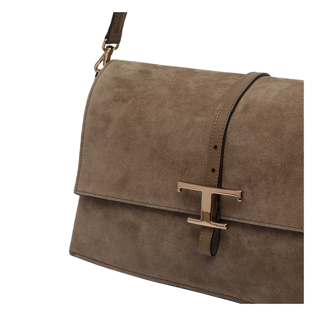 Tod's Tod's Women Small Flap T-Timeless Suede Shoulder Bag