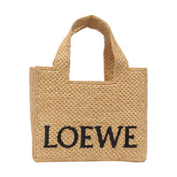 Loewe Loewe Women Small Loewe Font Tote Bag In Rafia
