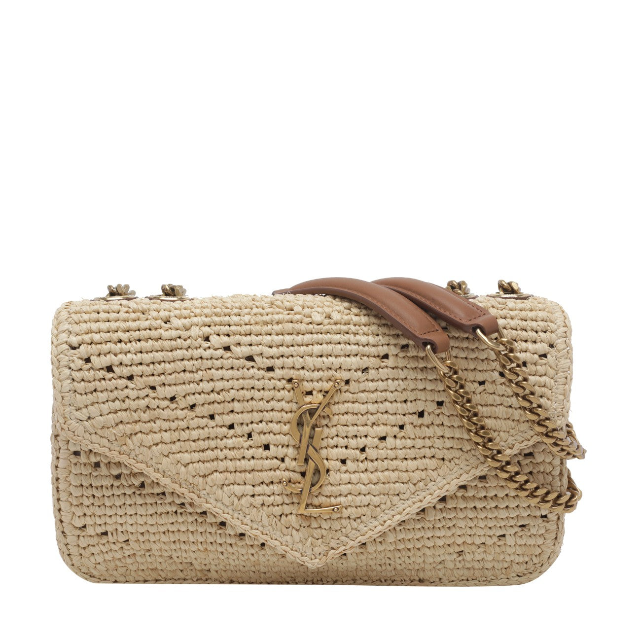 Saint Laurent Saint Laurent Women Small Loulou Raffia Shoulder Bag