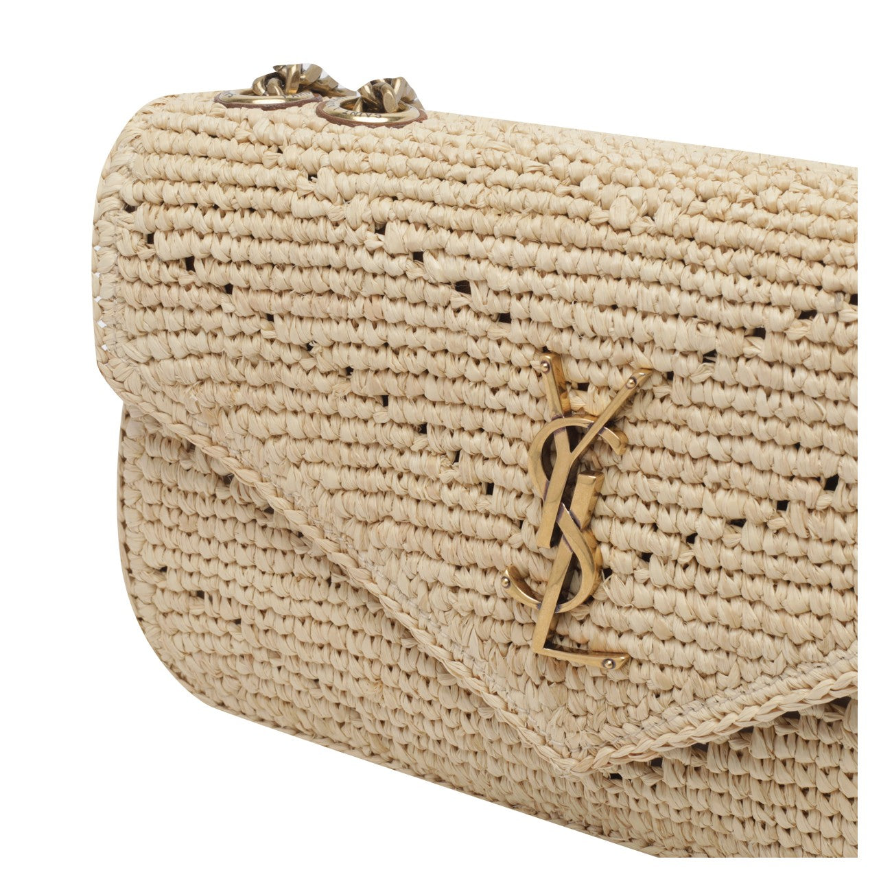 Saint Laurent Saint Laurent Women Small Loulou Raffia Shoulder Bag