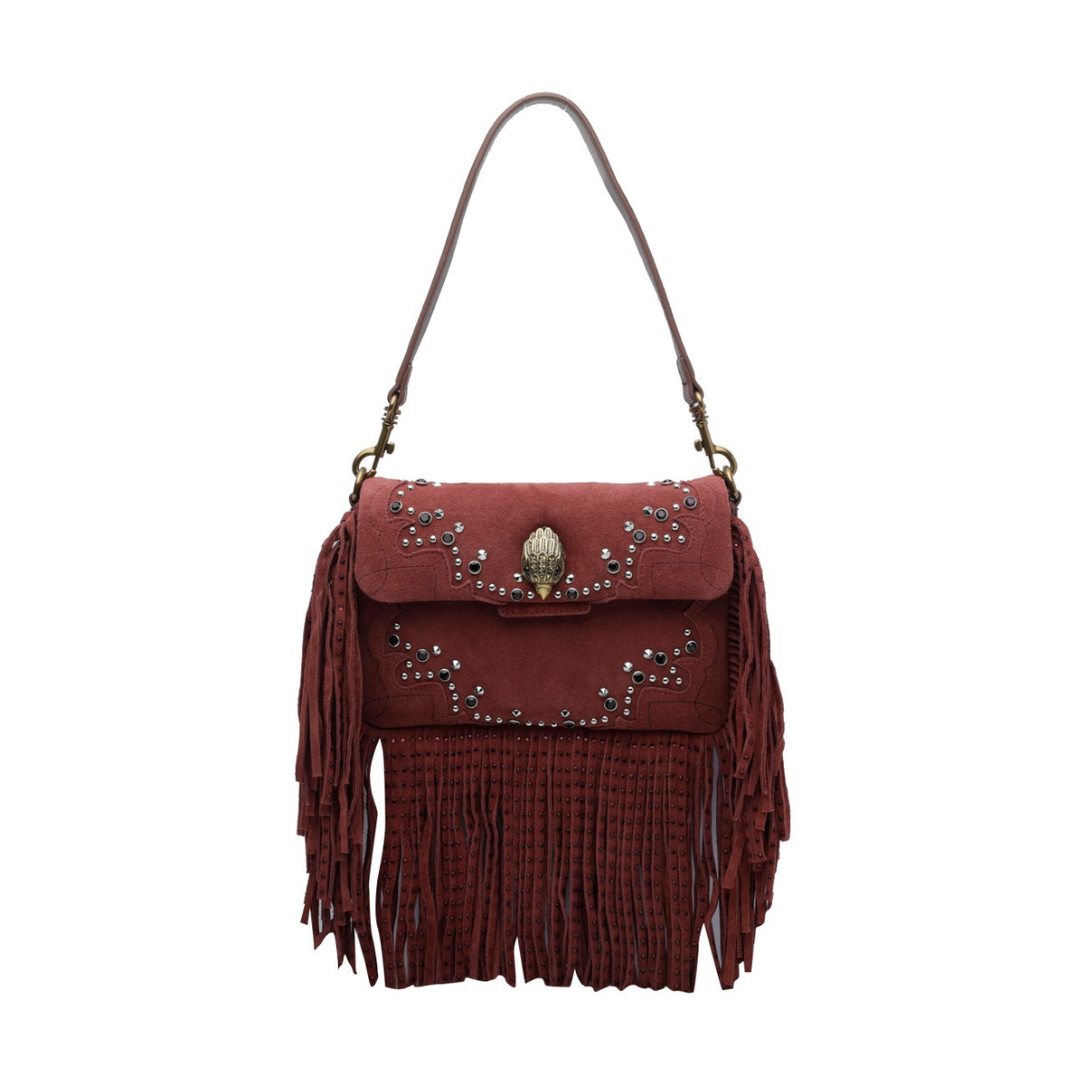 Kurt Geiger Women Small Oxford Fringed Shoulder Bag