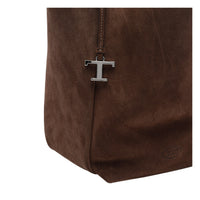 Tod's Tod's Women Small Suede Bucket Bag With T Timeless Charm