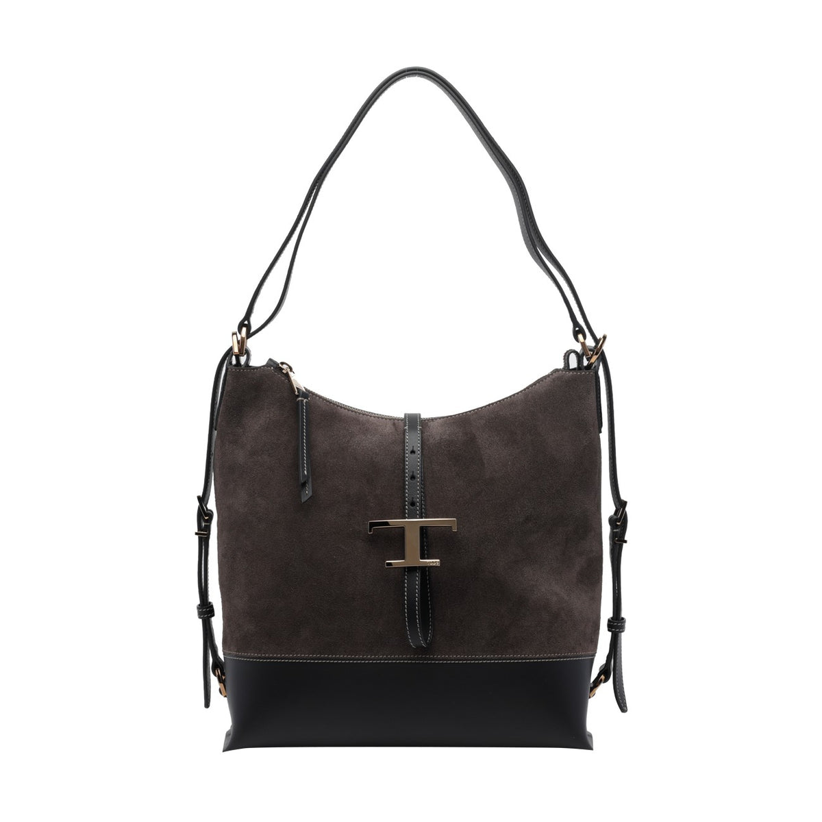 Tod's Tod's Women Small  Suede T Timeless Backpack And Shoulder Bag