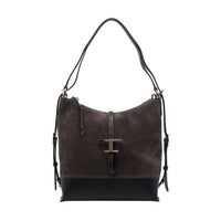 Tod's Tod's Women Small  Suede T Timeless Backpack And Shoulder Bag