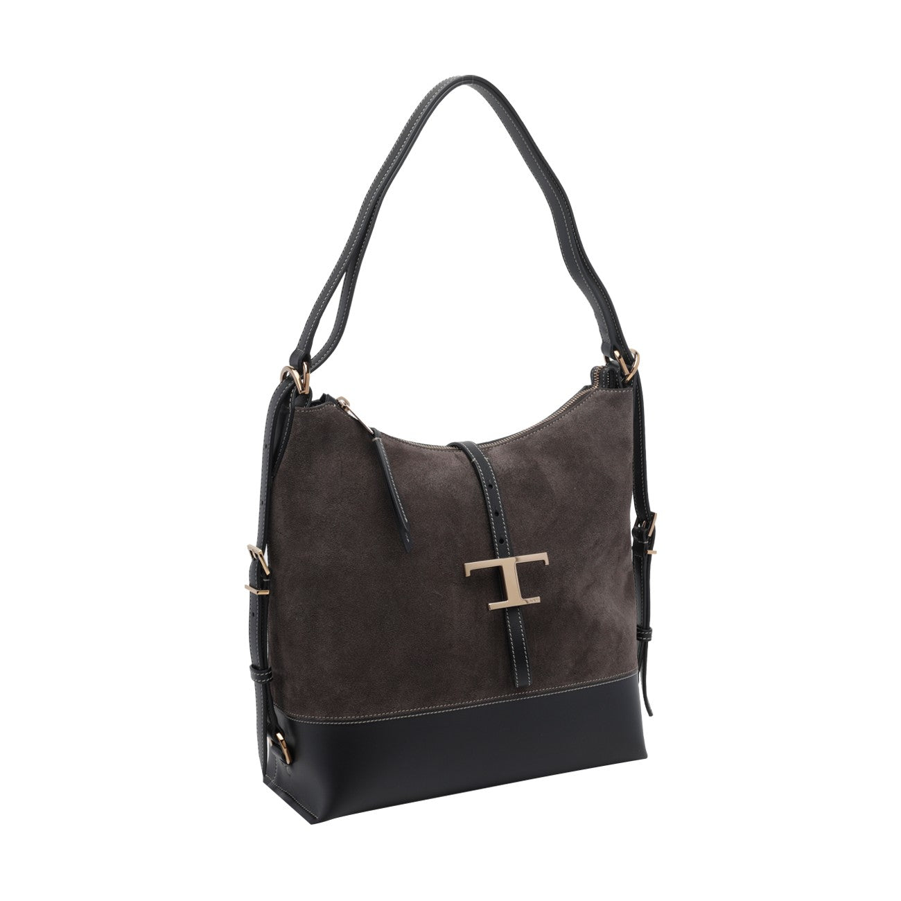 Tod's Tod's Women Small  Suede T Timeless Backpack And Shoulder Bag