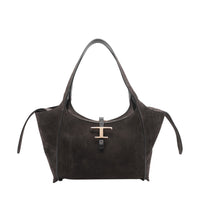 Tod's Women Small Suede T Timeless Shopping Bag