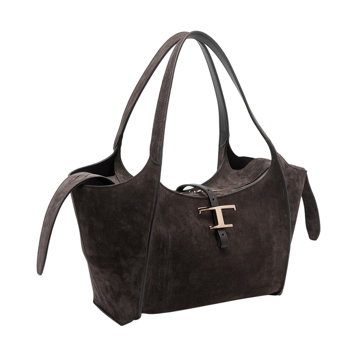 Tod's Women Small Suede T Timeless Shopping Bag