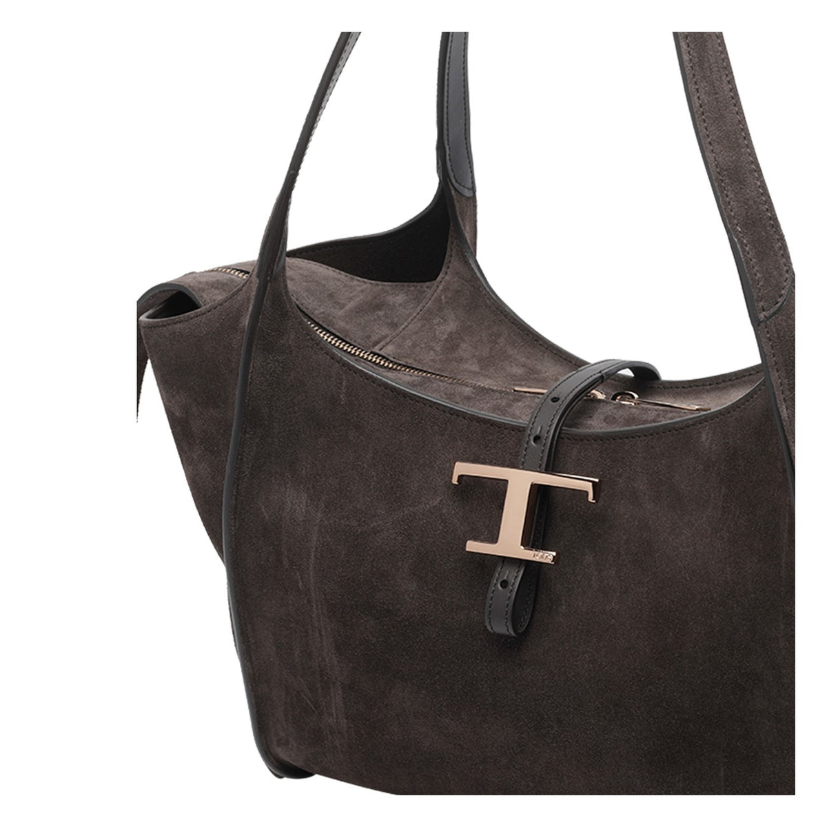 Tod's Women Small Suede T Timeless Shopping Bag
