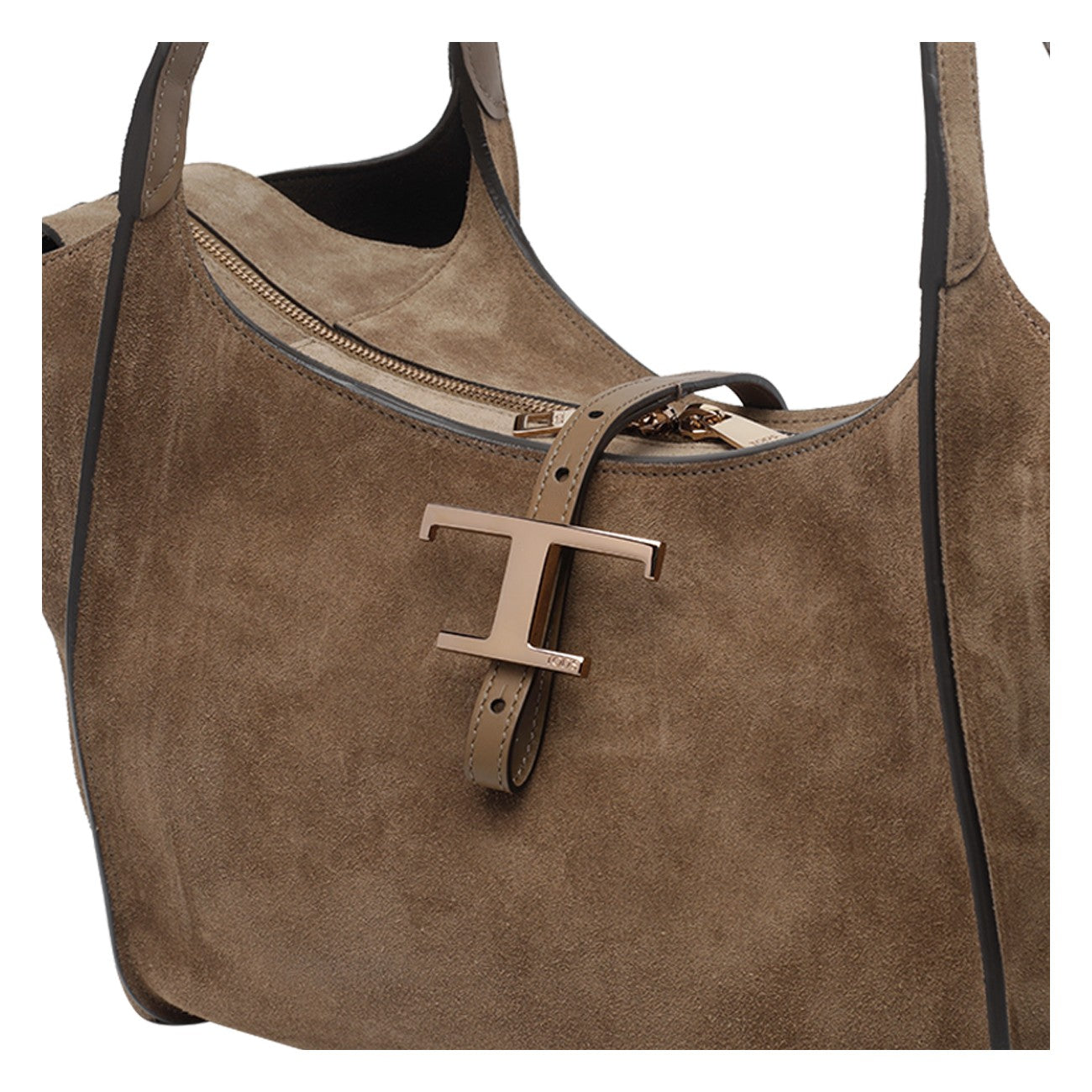 Tod's Tod's Women Small Suede T Timeless Shopping Bag