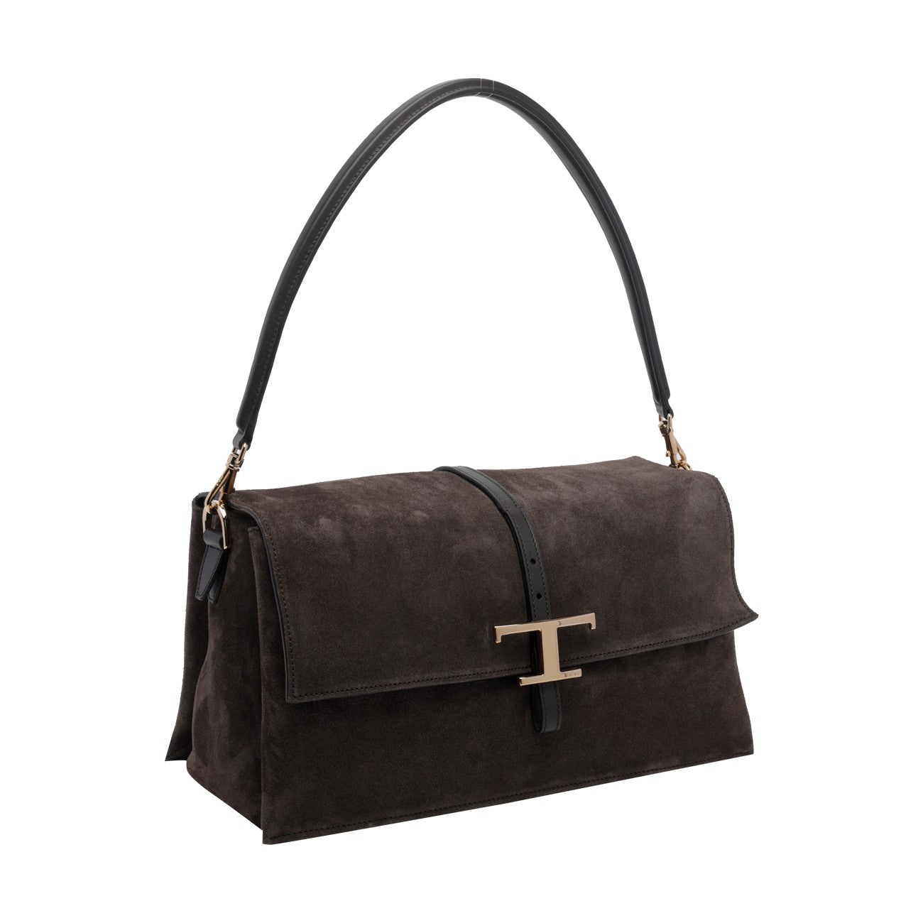 Tod's Tod's Women Small T Timeless Flap Suede Shoulder Bag