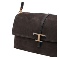 Tod's Tod's Women Small T Timeless Flap Suede Shoulder Bag