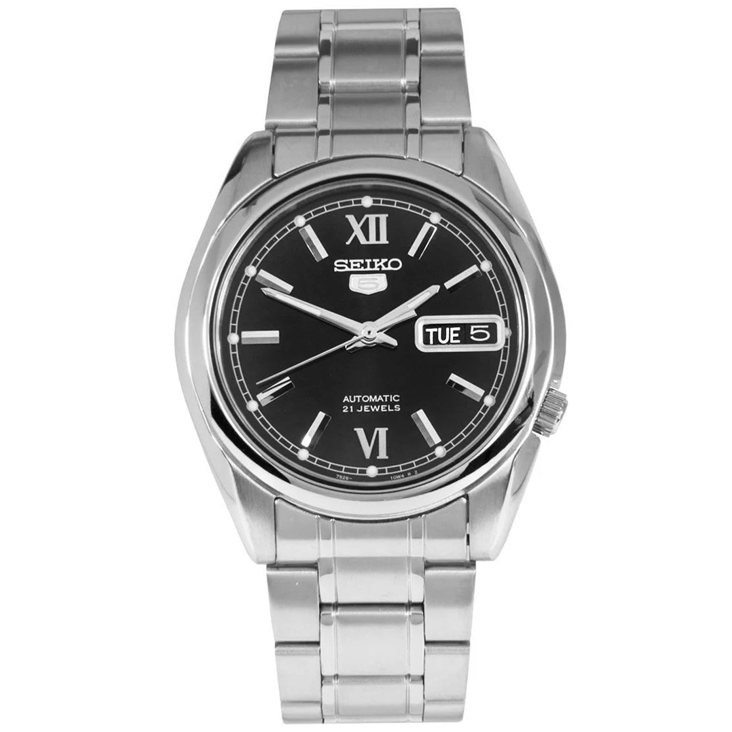 Seiko Men's Series 5 Black Dial Watch - SNKL55 Black