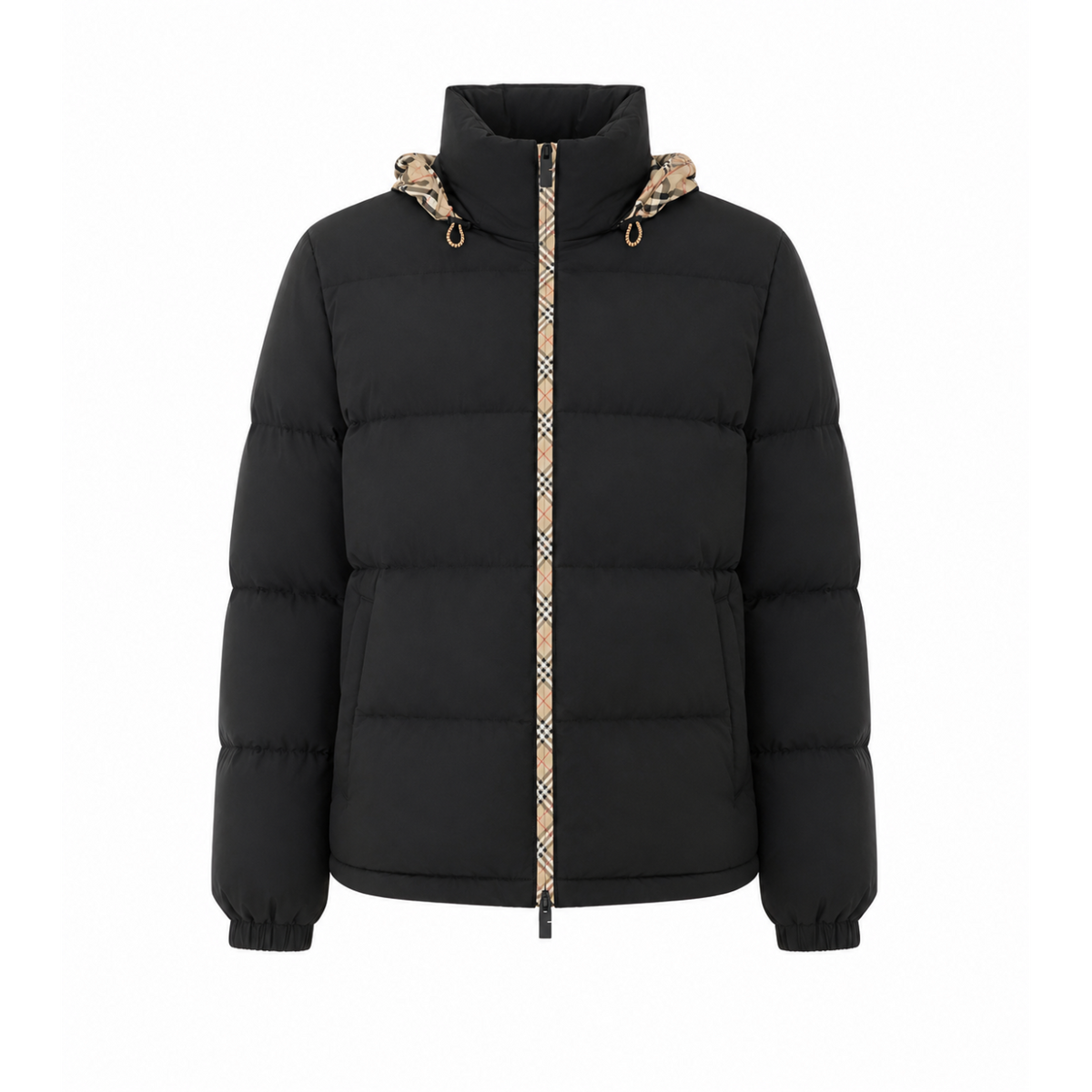 Burberry Burberry Men Snowdon Down Jacket With Checkerboard Ribbon