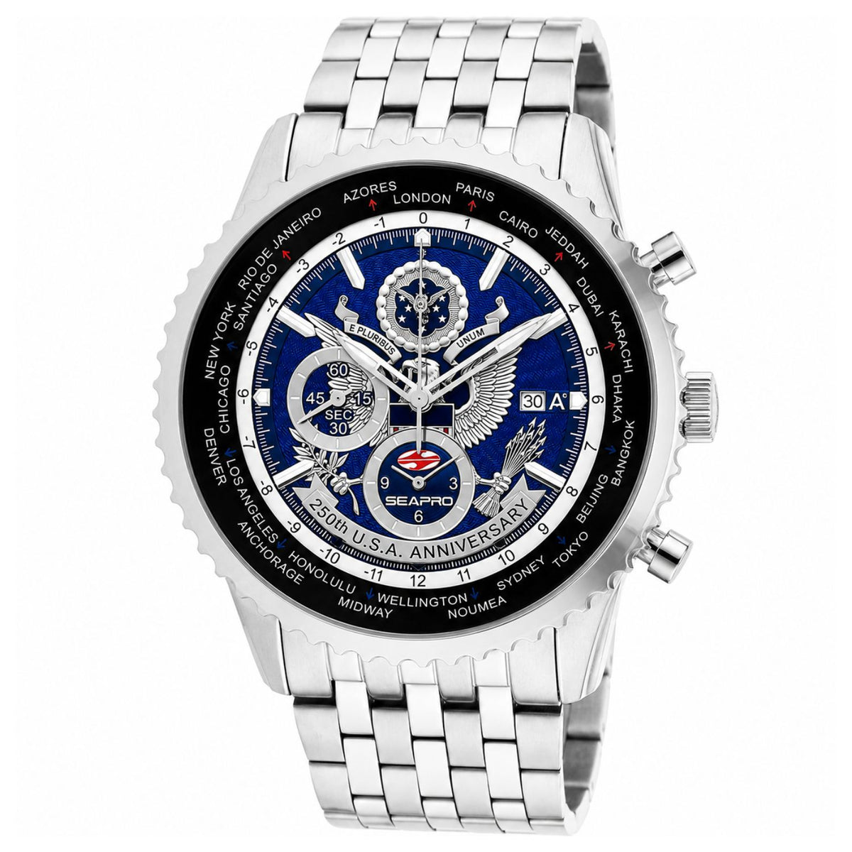 Seapro Men's 250th Anniversary Meridian Limited Edition Timepiece Blue Dial Watch - SP7320L