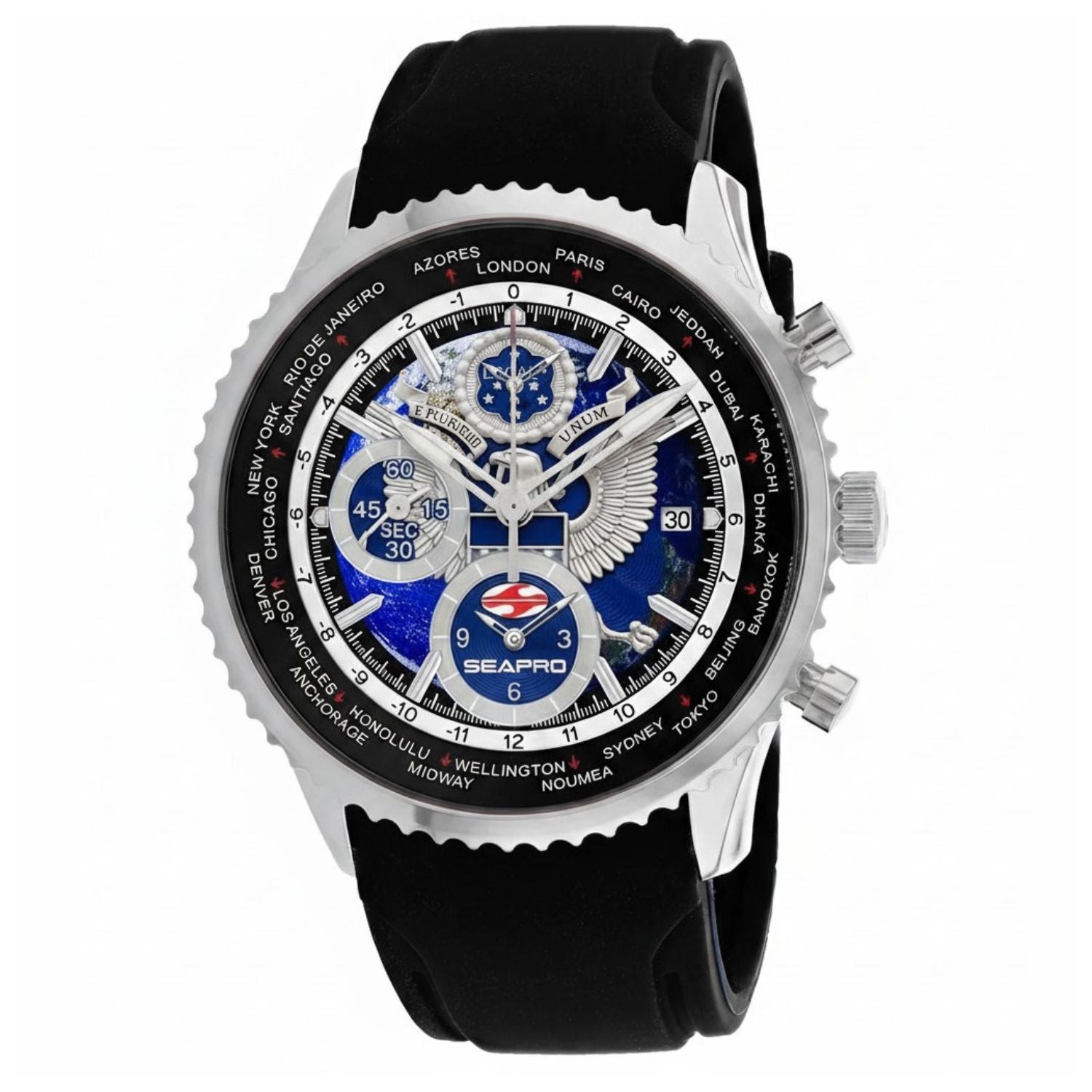 Seapro Men's 250th Anniversary Meridian World Timer GMT Limited Edition Timepiece SP7520L