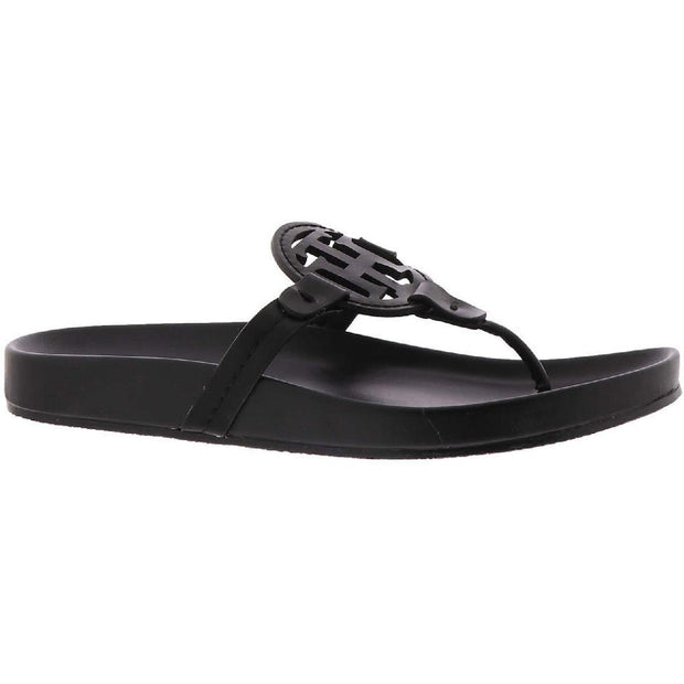 Relina Womens Faux Leather Thong Sandals